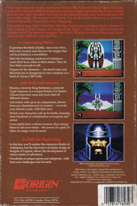 Knights Of Legend — box-2D-back (US)