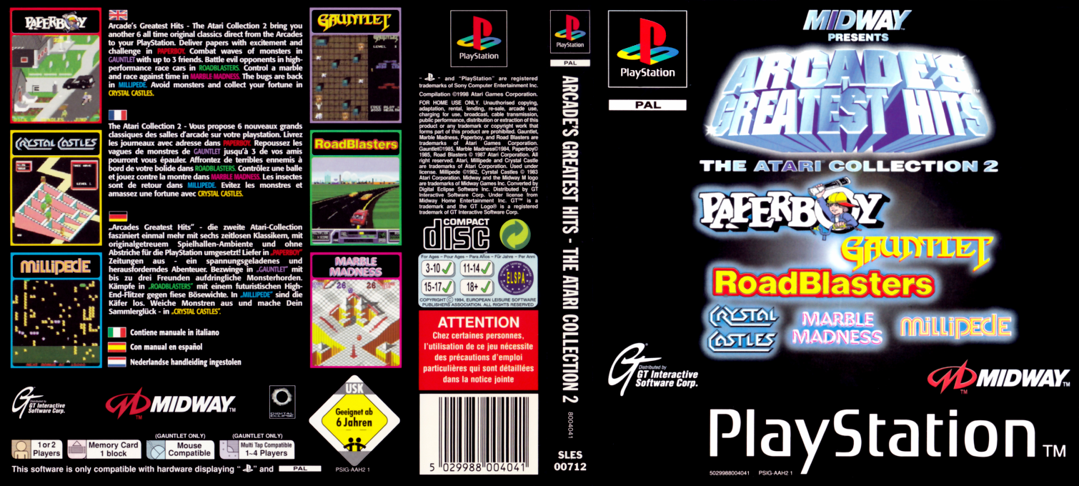 Arcade's Greatest Hits - The Atari Collection 2 — box-texture (EU)