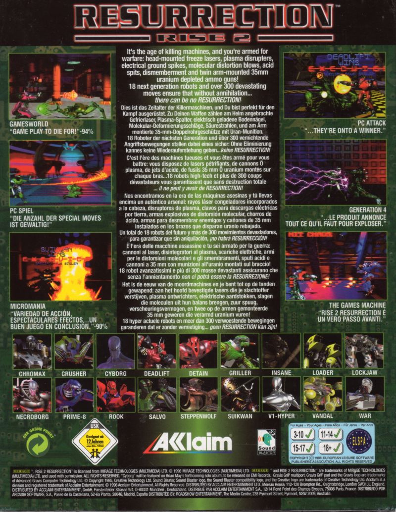 Resurrection: Rise 2 — box-2D-back (EU)