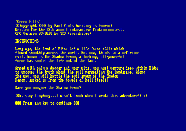 Green Falls — sstitle (EU)