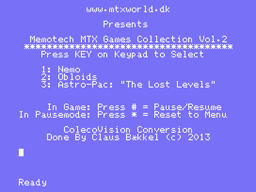Memotech MTX Series - Games Collection Vol 2 — ss (WOR)