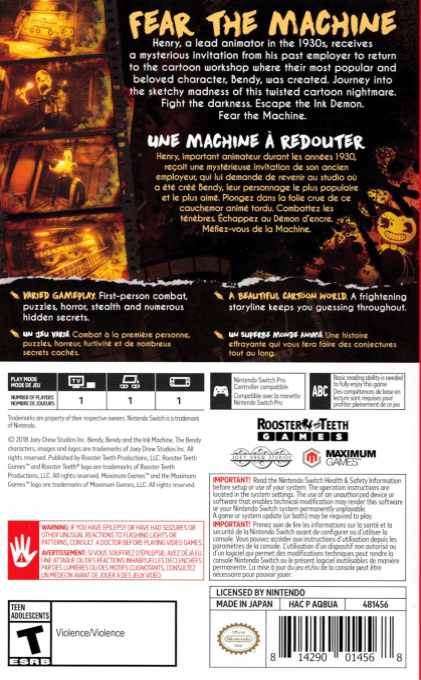 Bendy And The Ink Machine — box-2D-back (US)
