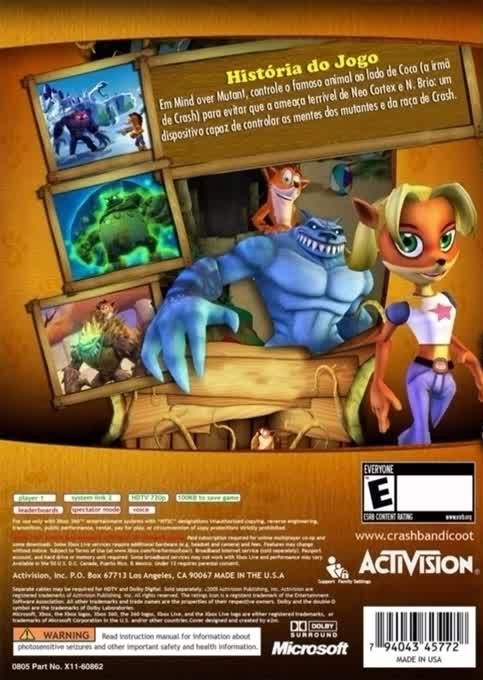 Crash - Mind over Mutant — box-2D-back (BR)