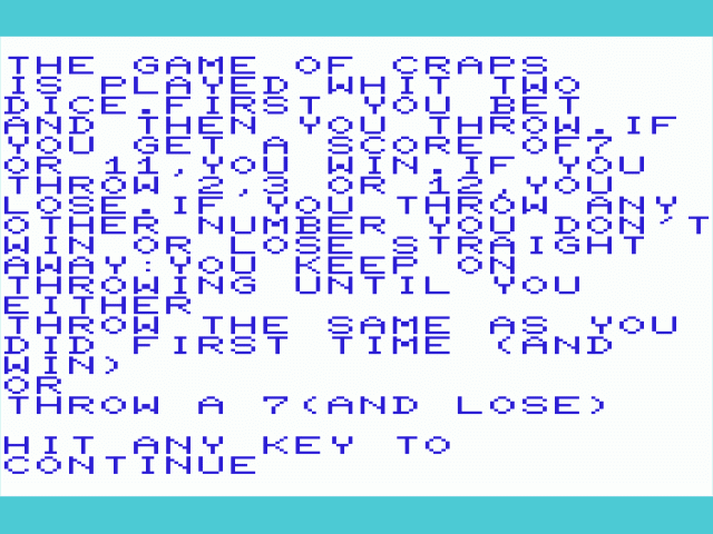 Craps — sstitle (WOR)