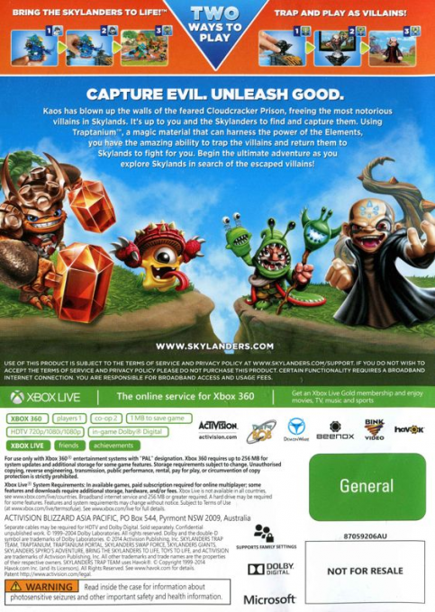 Skylanders - Trap Team — box-2D-back (AU)