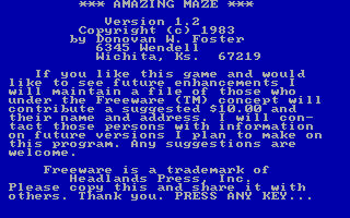 Amazing Maze box art