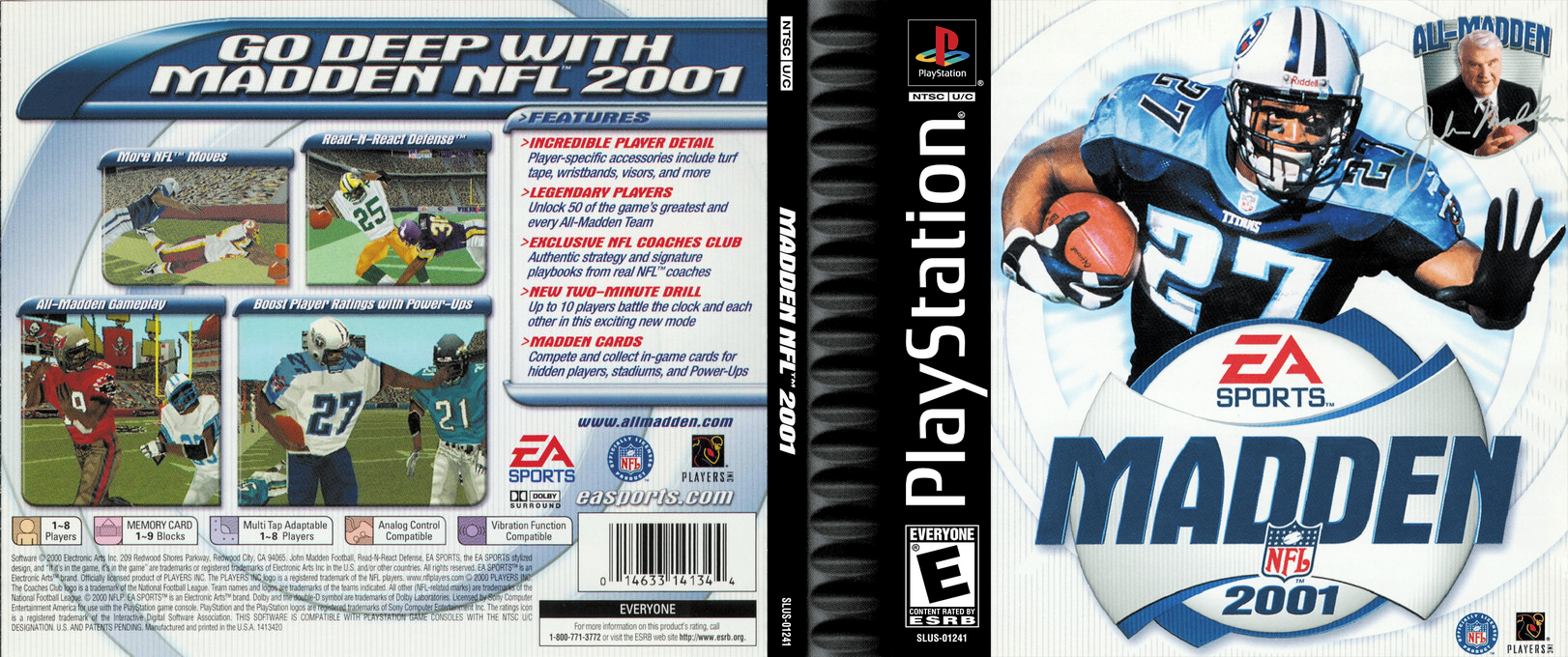 Madden NFL 2001 — box-texture (US)