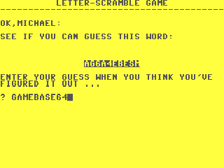 Letter-Scramble Game — ss (WOR)