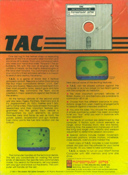Tac - Tactical Armor Command — box-2D-back (US)