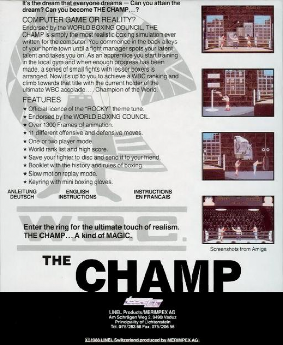 Champ, The — box-2D-back (EU)