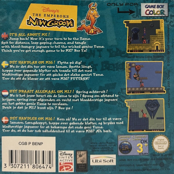 Emperor's New Groove, The — box-2D-back (EU)
