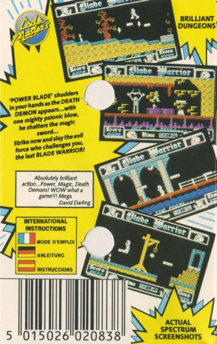 Blade Warrior — box-2D-back (EU)