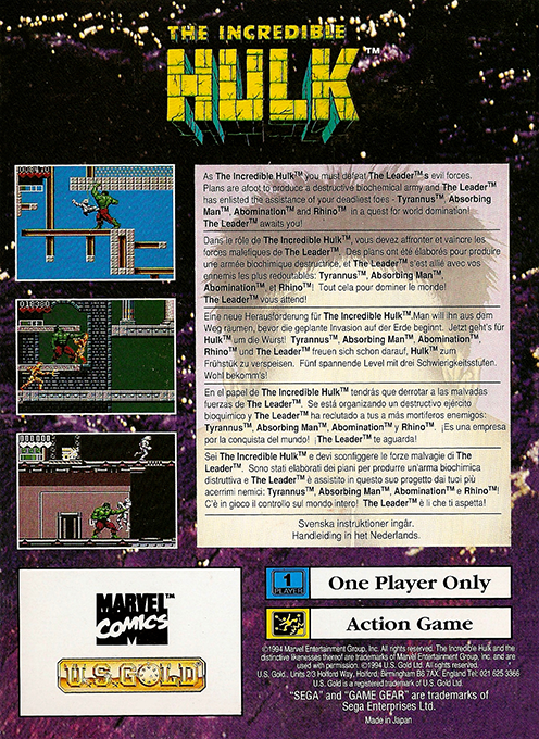 Incredible Hulk, The — box-2D-back (EU)