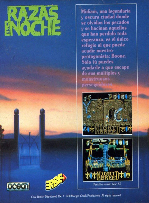 Nightbreed - The Action Game — box-2D-back (SP)