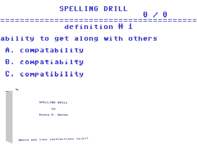 Spelling Drill #007 — mixrbv2 (WOR)