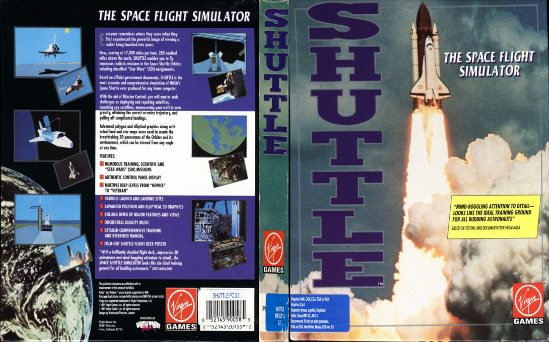 Shuttle - The Space Flight Simulator — box-texture (US)