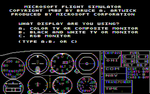 Microsoft Flight Simulator (v1.0) — sstitle (WOR)
