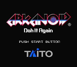 Arkanoid - Doh It Again — sstitle (JP)