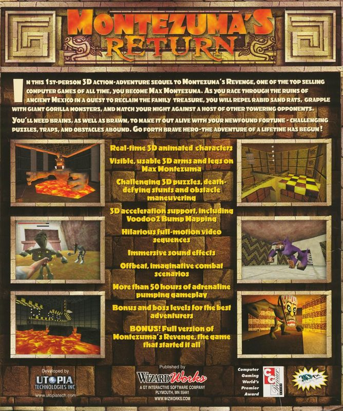Montezuma's Return — box-2D-back (US)