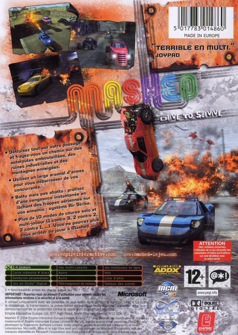 Mashed - Drive to Survive — box-2D-back (FR)