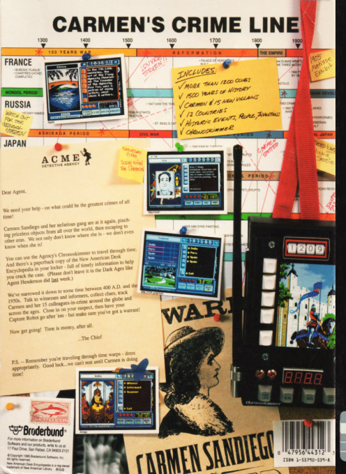 Where In Time Is Carmen Sandiego? — box-2D-back (US)