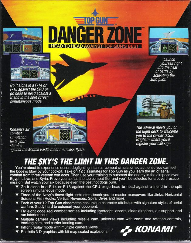 Top Gun Danger Zone — box-2D-back (US)