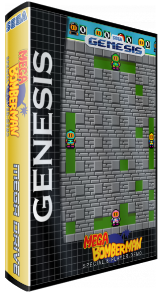 Mega Bomberman special 8-player-demo — box-3D (SS)