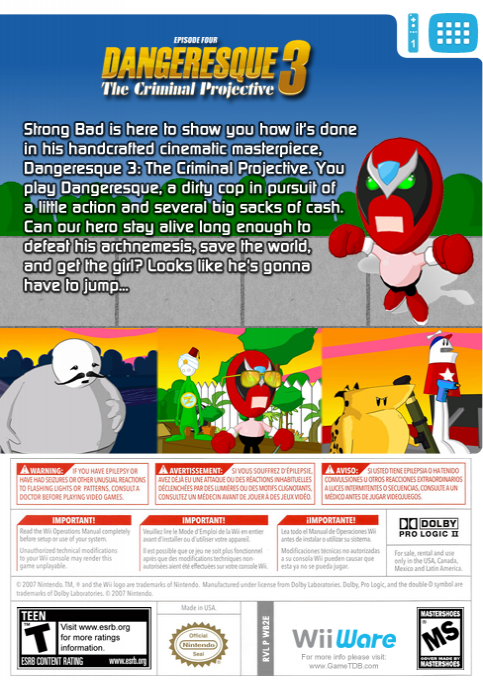 Strong Bad's Cool Game For Attractive People - Episode 4 - The Criminal Projective — box-2D-back (US)