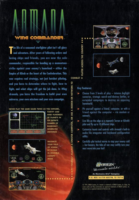 Wing Commander Armada — box-2D-back (US)