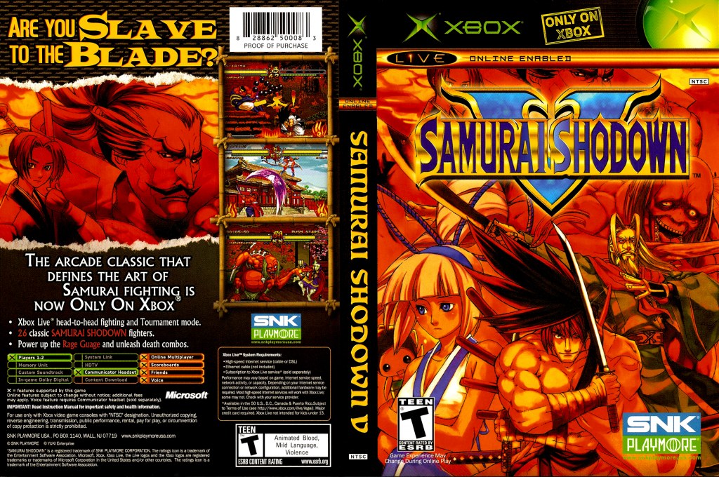 Samurai Shodown V — box-texture (US)
