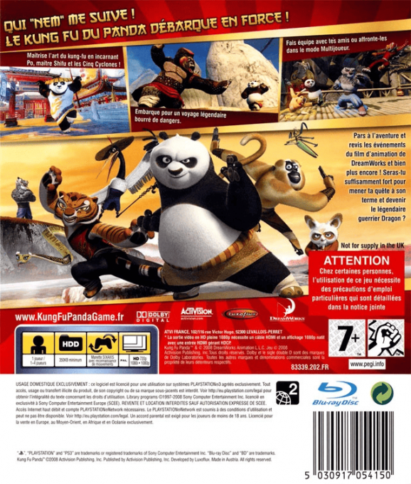 DreamWorks Kung Fu Panda — box-2D-back (FR)