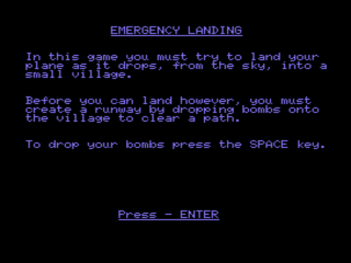 Emergency Landing — sstitle (WOR)