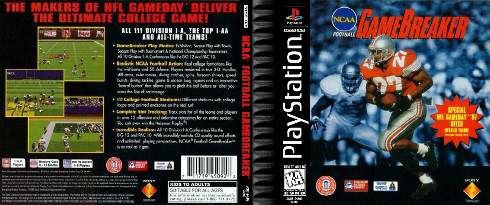 NCAA Football GameBreaker — box-texture (US)