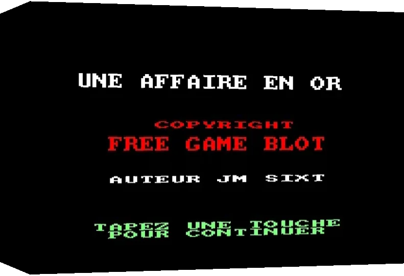 Affaire En Or, Une — box-3D (WOR)
