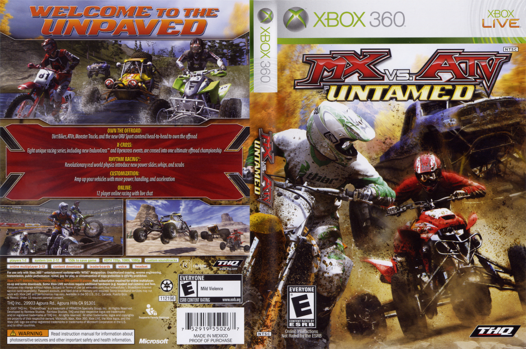 MX vs. ATV Untamed — box-texture (US)