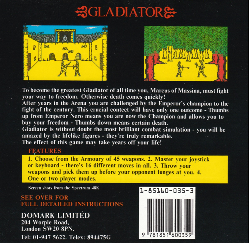 Gladiator — box-2D-back (EU)