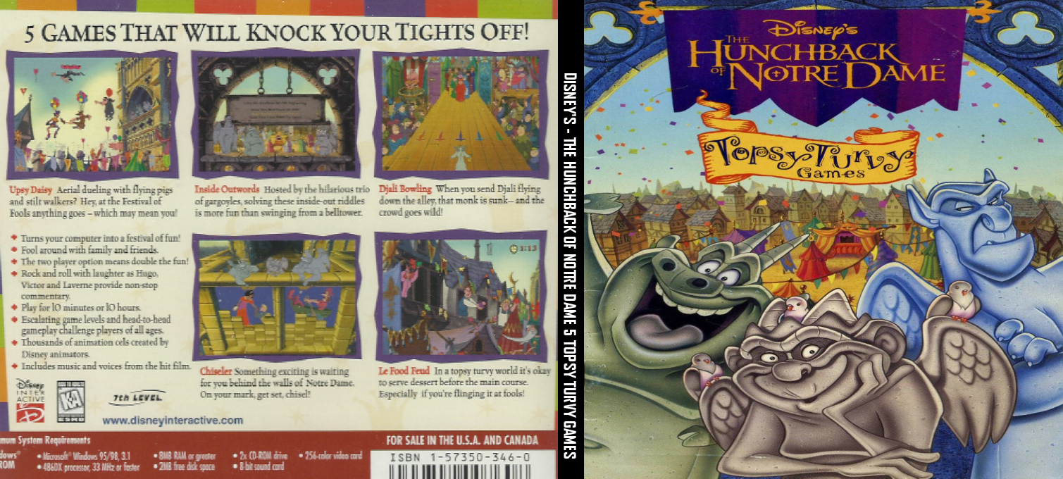 Disney's The Hunchback of Notre Dame: 5 Topsy Turvy Games — box-texture (CUS)