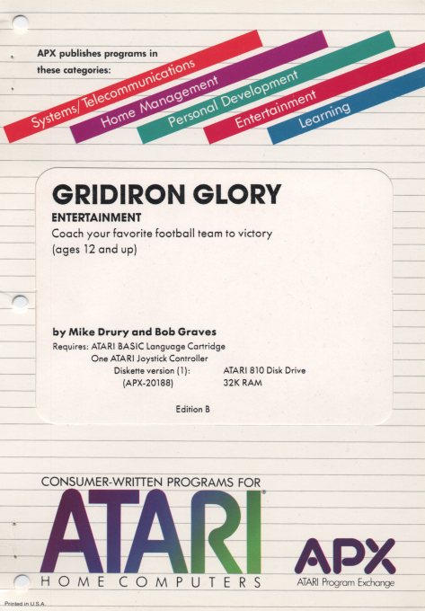 Gridiron Glory box art