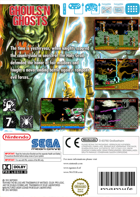 Ghouls 'n Ghosts — box-2D-back (EU)