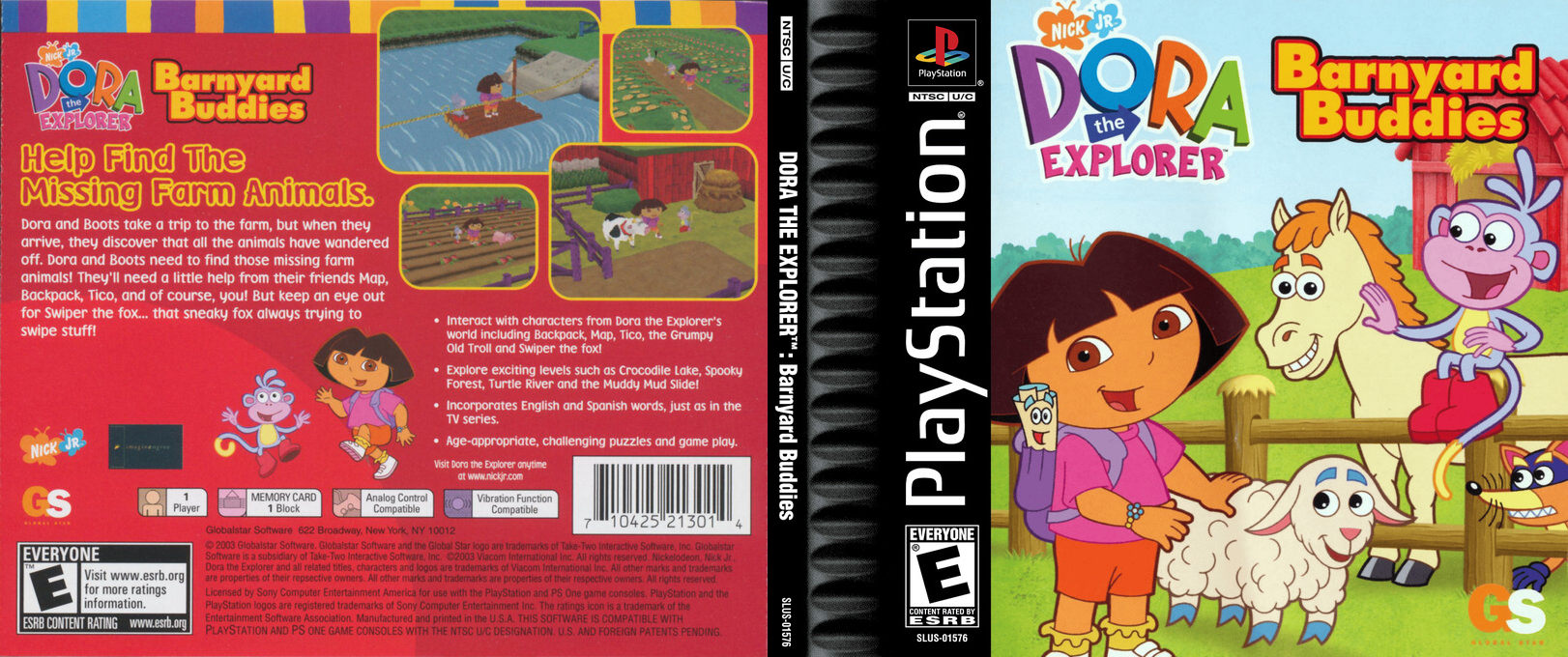 Dora The Explorer - Barnyard Buddies — box-texture (US)