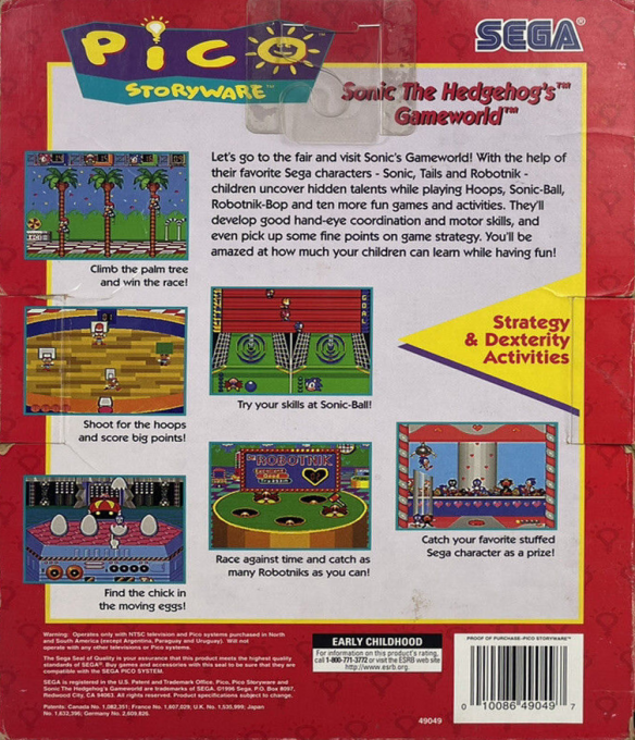 Sonic The Hedgehog's Gameworld — box-2D-back (US)