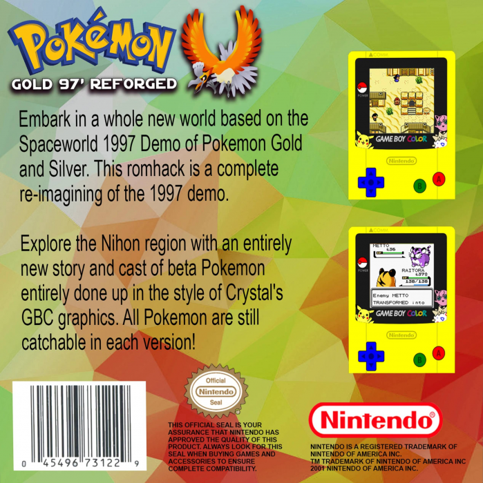 Pokemon : Gold 97 — box-2D-back (WOR)