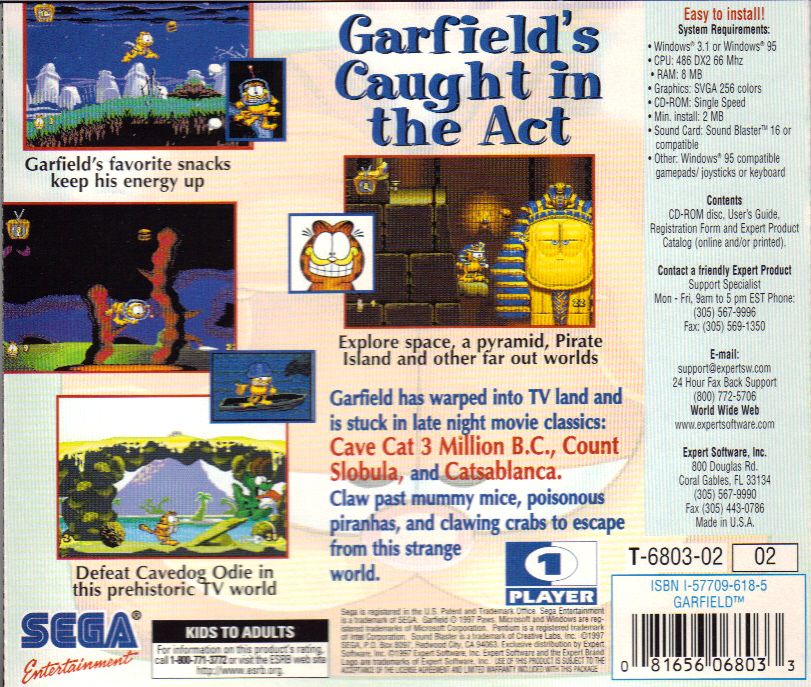 Garfield: Caught in the Act — box-2D-back (WOR)