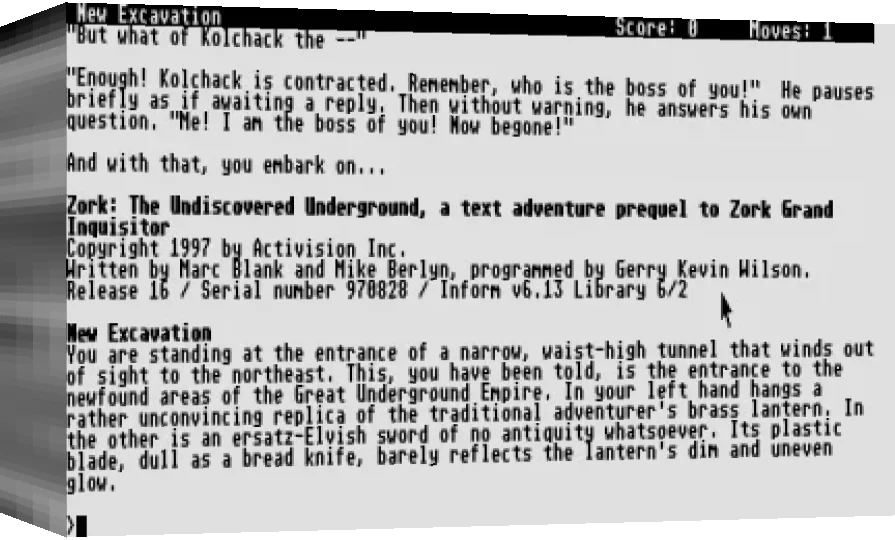 Zork - The Undiscovered Underground — box-3D (WOR)