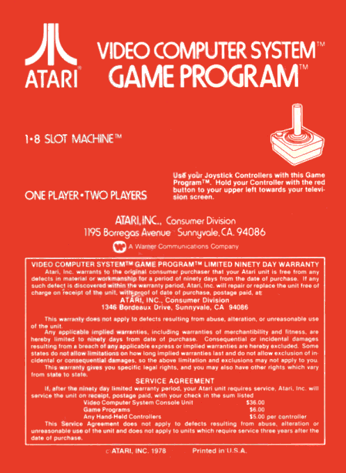 Slot Machine — box-2D-back (US)