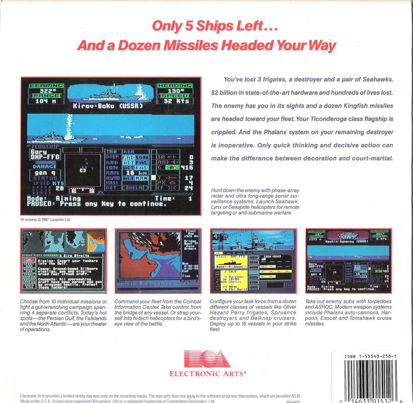Strike Fleet — box-2D-back (US)