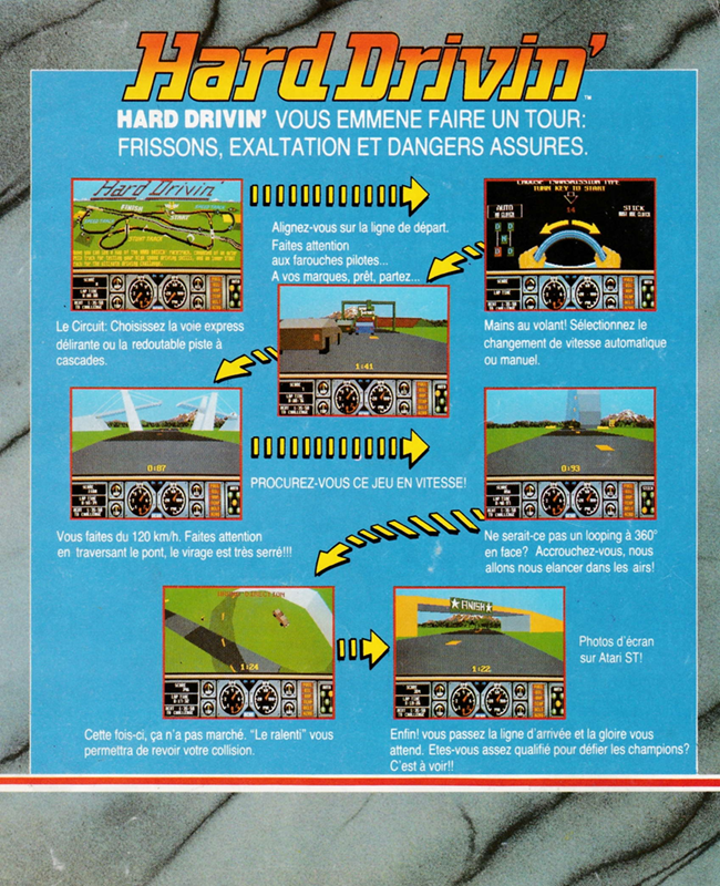 Hard Drivin' — box-2D-back (FR)