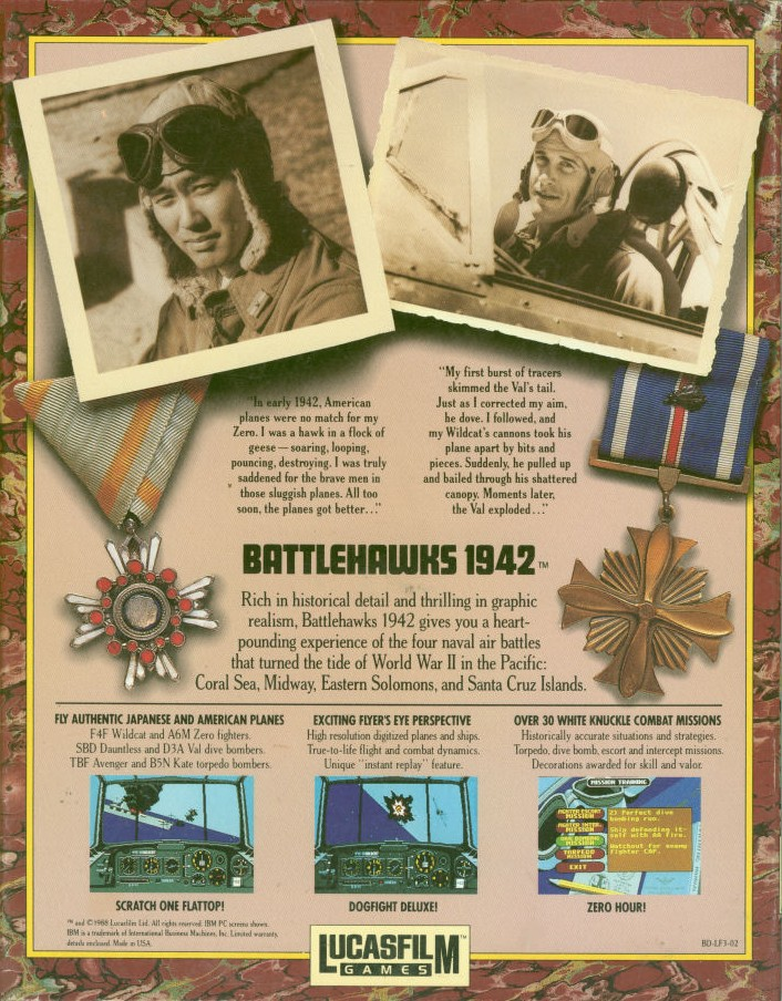 Battlehawks 1942 — box-2D-back (WOR)