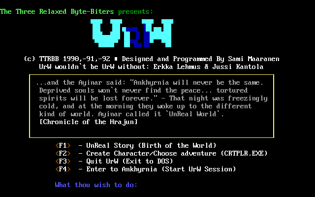 Unreal World — sstitle (WOR)