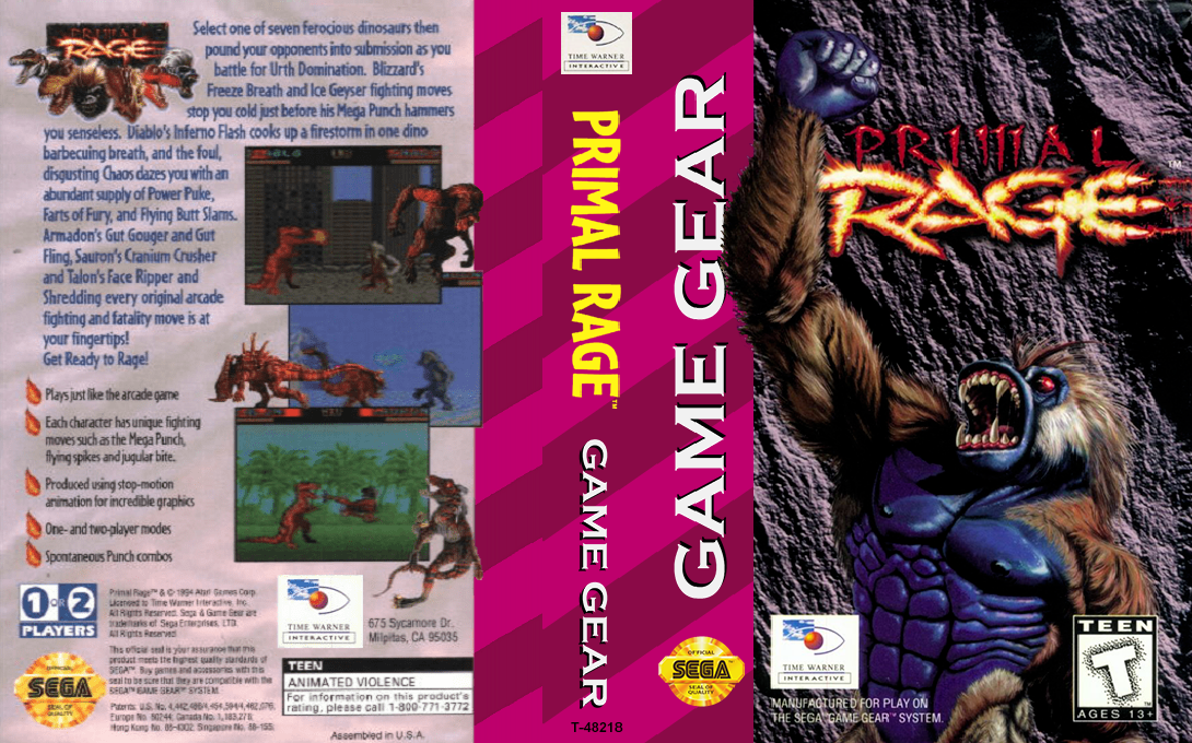 Primal Rage — box-texture (US)